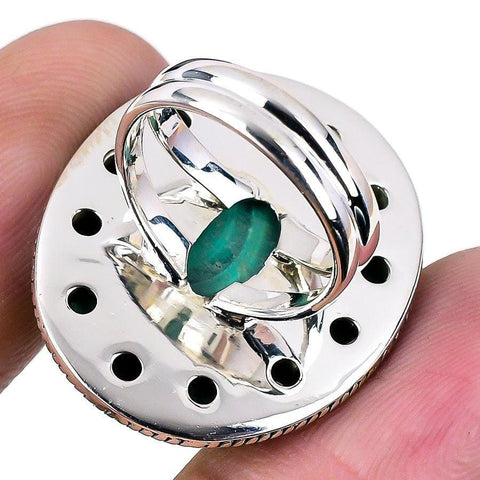 Malachite Gemstone Handmade 925 Solid Sterling Silver Jewelry Ring  SJ-1687 - Silverhubjewels