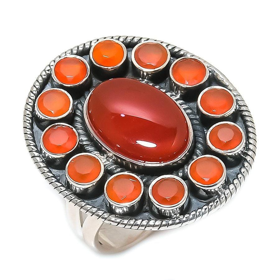 Red Onyx Handmade 925 Solid Sterling Silver Rings