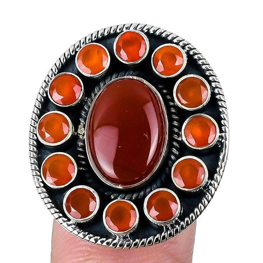 Red Onyx  Handmade 925 Solid Sterling Silver  Rings 