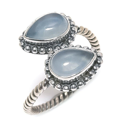 Aquamarine Gemstone Handmade Solid Sterling Silver Jewelry Ring