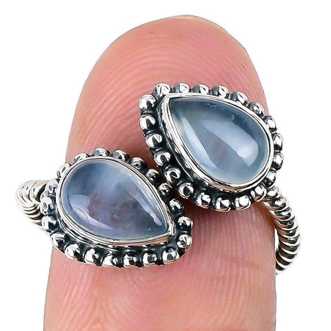Aquamarine Gemstone Handmade 925 Solid Sterling Silver Jewelry Ring