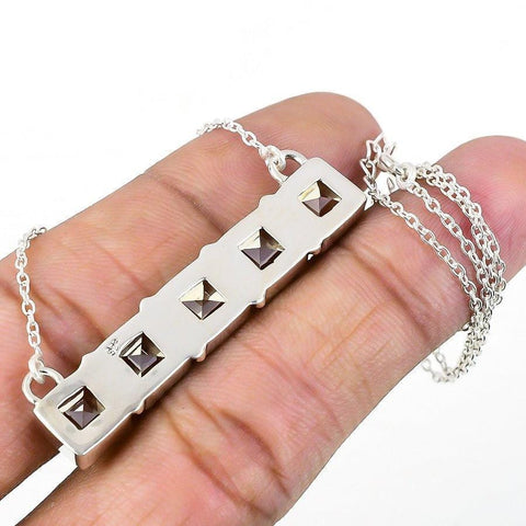 Citrine Gemstone silver cross necklace for women