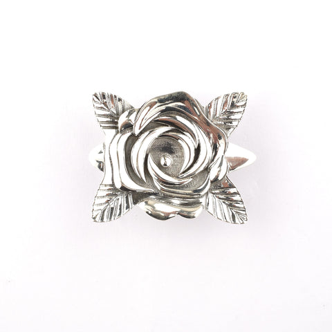 Rose Petal Natural 925 Solid Sterling Silver Jewelry Designer Ring Adjustable ( Size 5 To 13 ) - Silverhubjewels