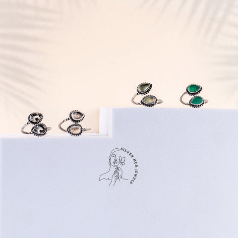 Pear Shape Ring-Bohemian Jewelry-Natural Gemstone Ring