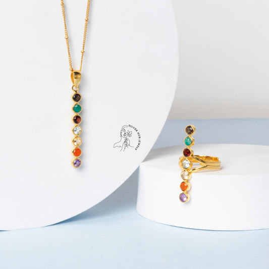 Chakra Necklace, Yoga Necklace, Chakra Pendant, Yoga Jewelry, 7 Chakra  Jewelry, Yoga Pendant, Yoga gift in Gemstones…