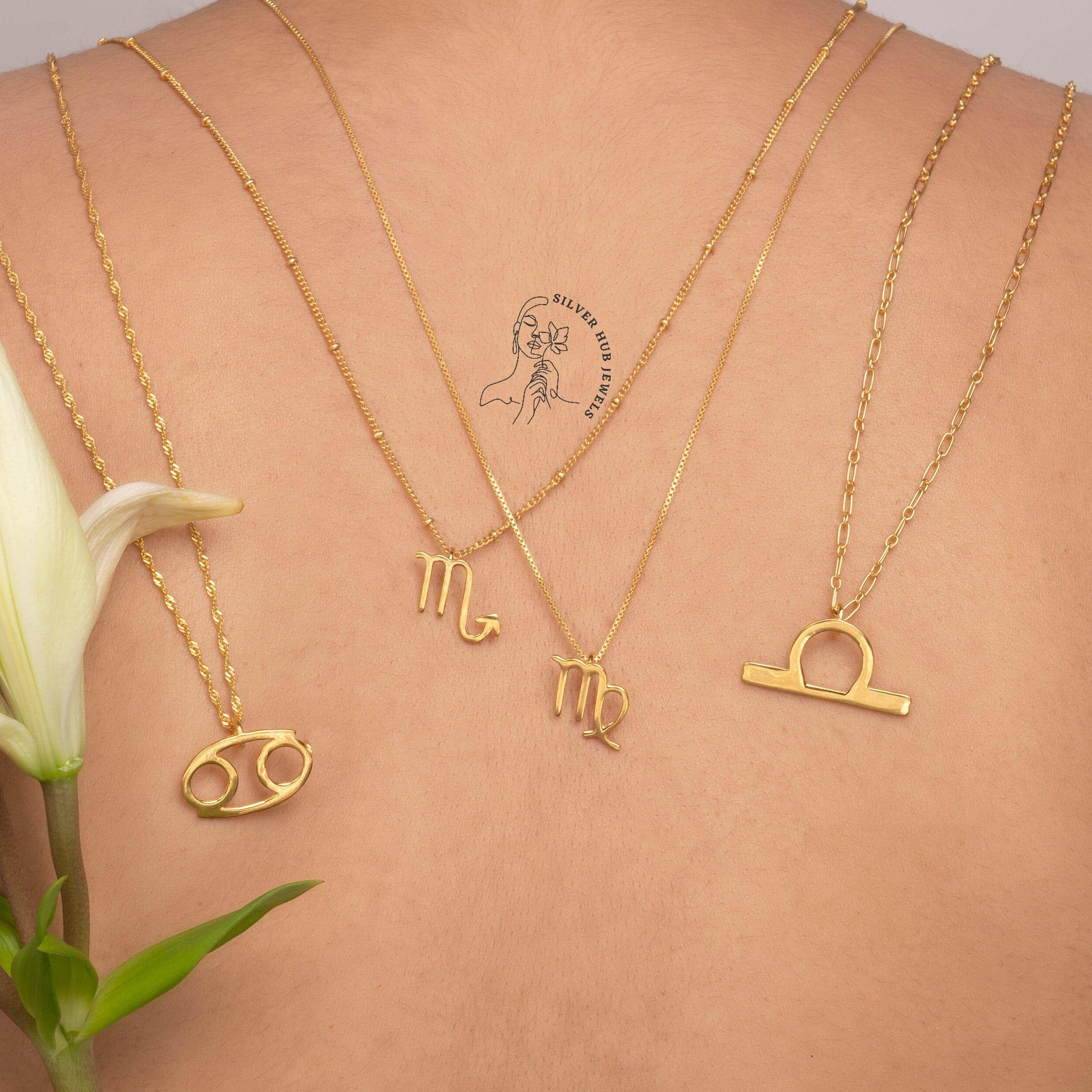 Astrology Necklace, Aries Zodiac Necklace, Birthstone Zodiac Necklace, Horoscope Necklace