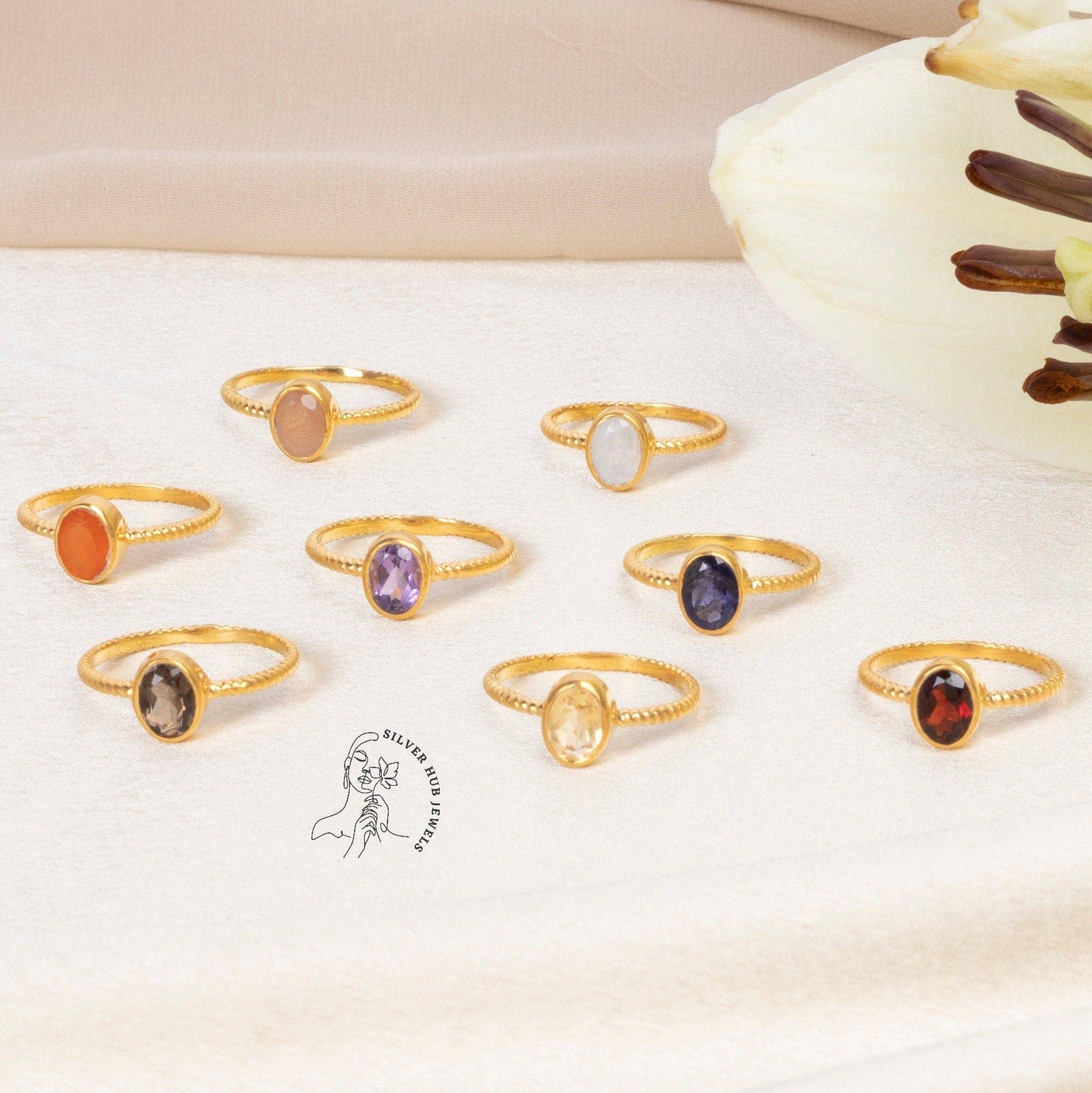 Gemstone Ring | Statement Ring | Gold Ring | 18K Yellow Gold | Gift For Her | 925 Sterling Silver | Gold Vermeil | 14K Yellow Gold