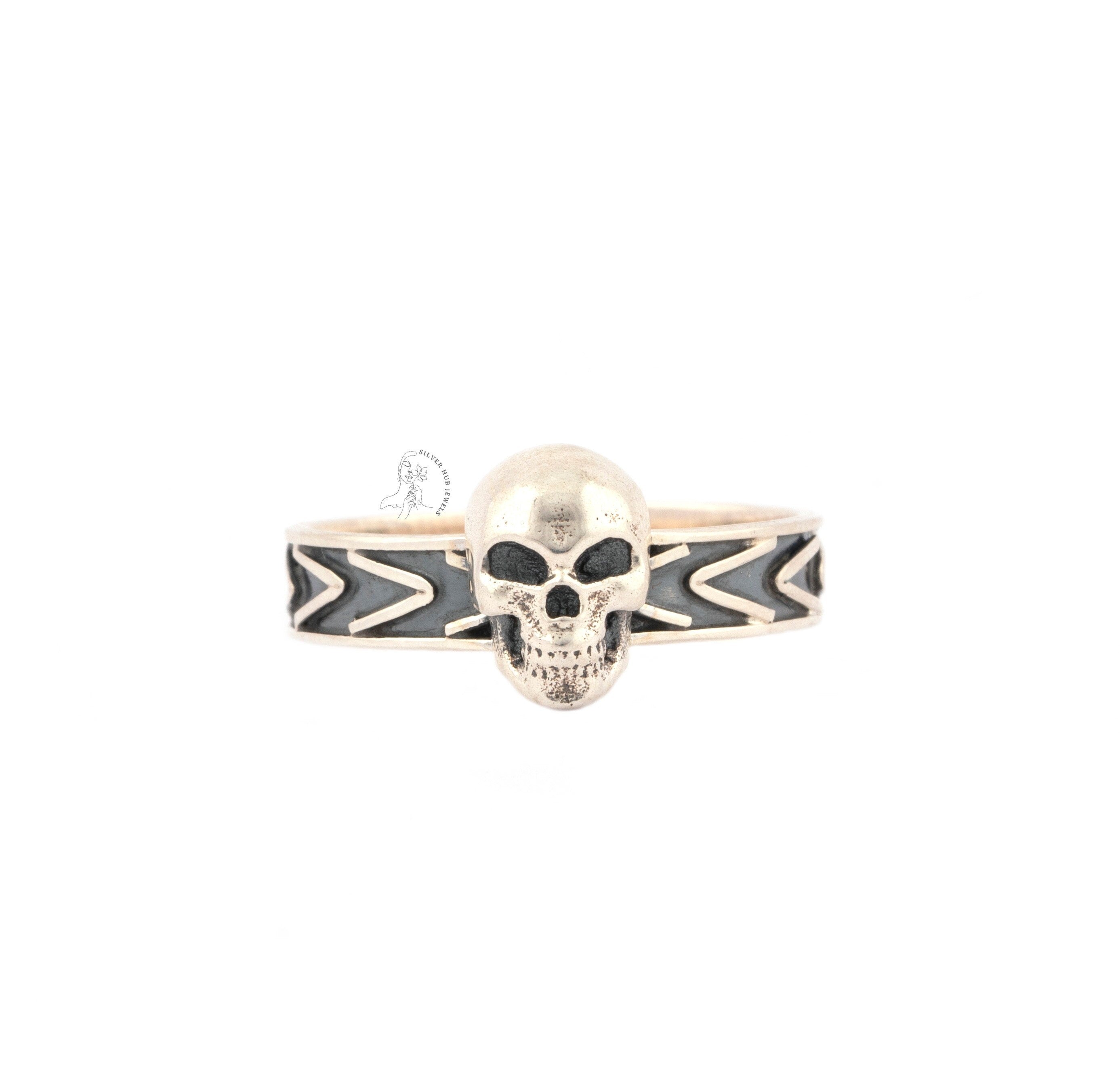 925 Sterling Silver Ring For Enhancing Spirituality, Skull Ring, Aesthetic Ring, Dainty Jewelry, Minimalist Ring For Her