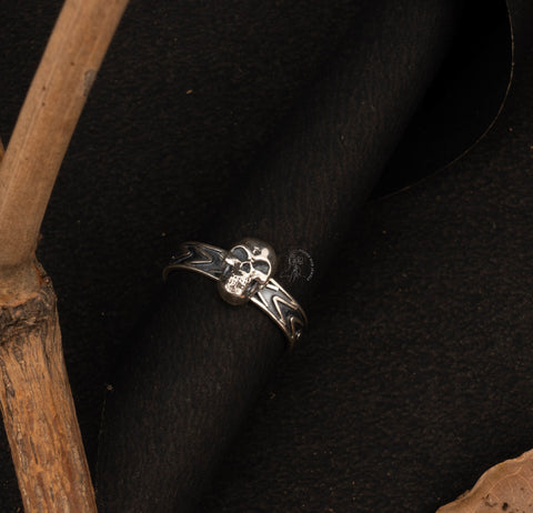 925 Sterling Silver Ring For Enhancing Spirituality, Skull Ring, Aesthetic Ring, Dainty Jewelry, Minimalist Ring For Her